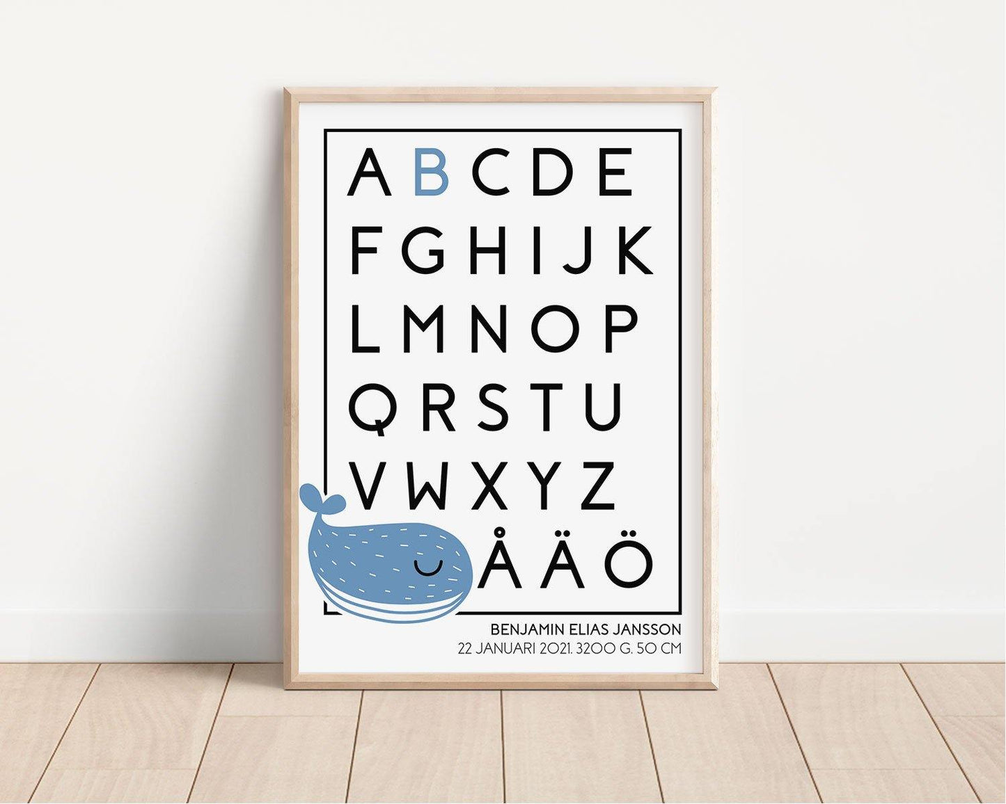 Personlig Alfabetposter - Val - Lilla Vän