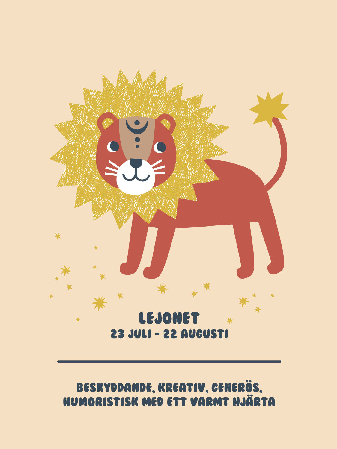 Stjärntecken - Illustration - Lejonet